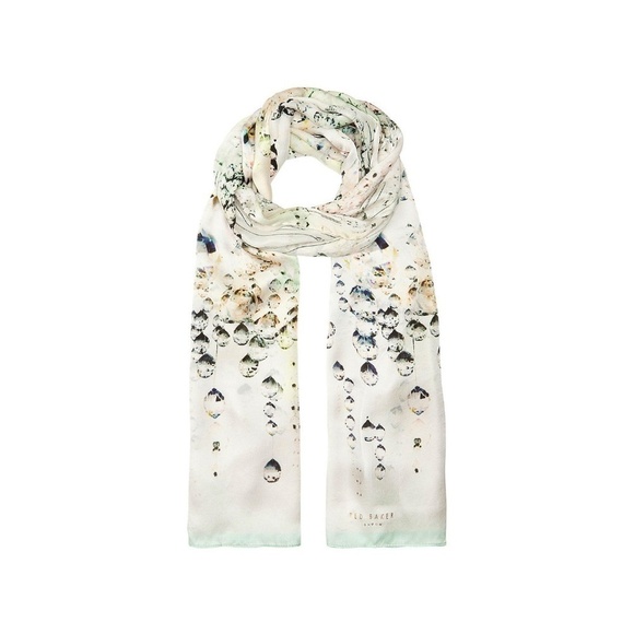💕TED BAKER💕 100% Silk Crystal Droplets Scarf - Picture 3 of 8